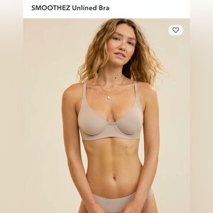 Aerie smoothez plunge Light Gray Bra removable padding